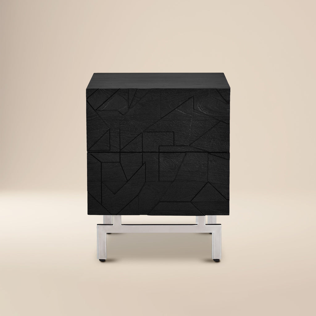 Modern Black Nightstand for Bedroom