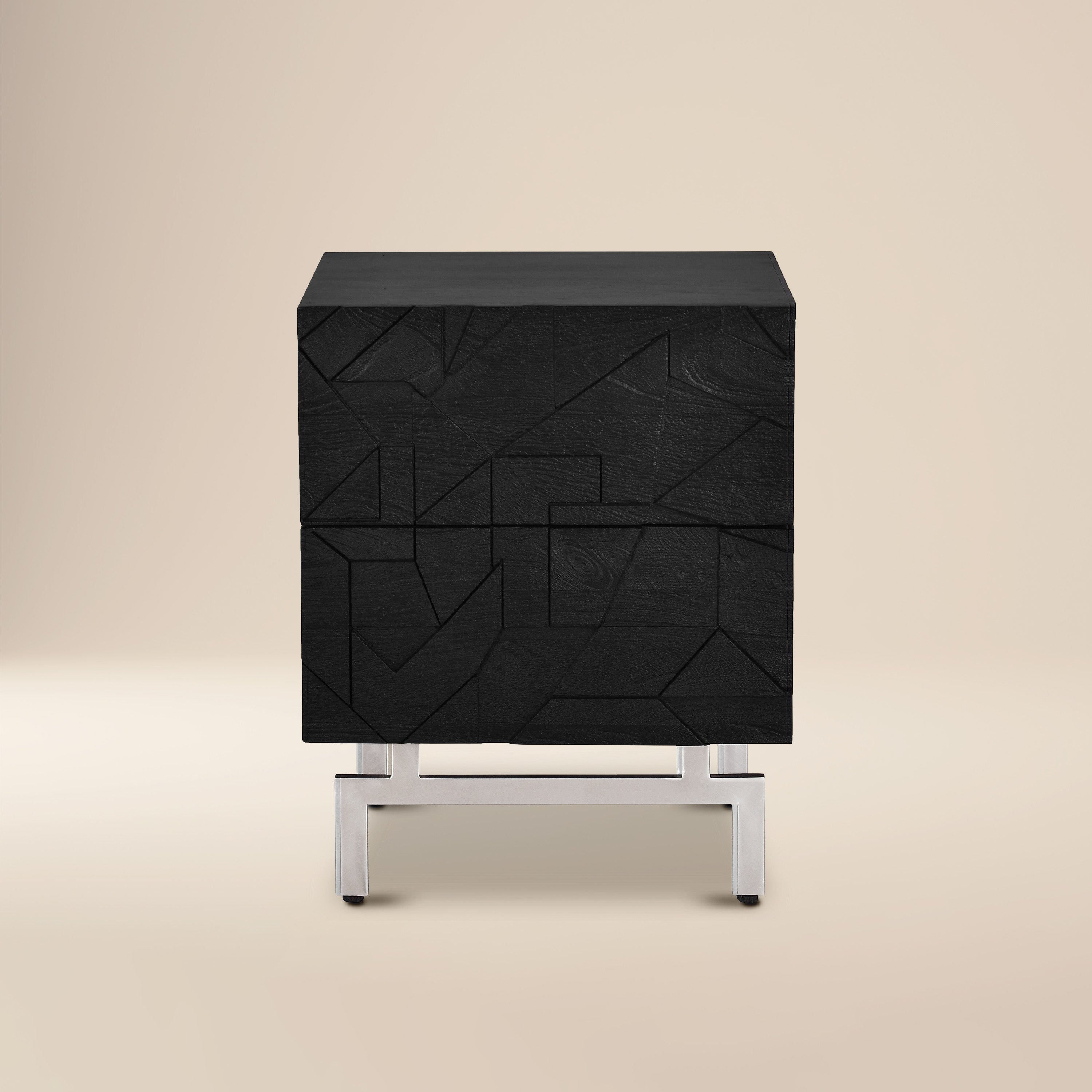Modern Black Nightstand for Bedroom