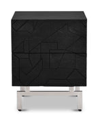 Table de chevet noire moderne pour chambre à coucher