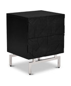 Table de chevet noire moderne pour chambre à coucher