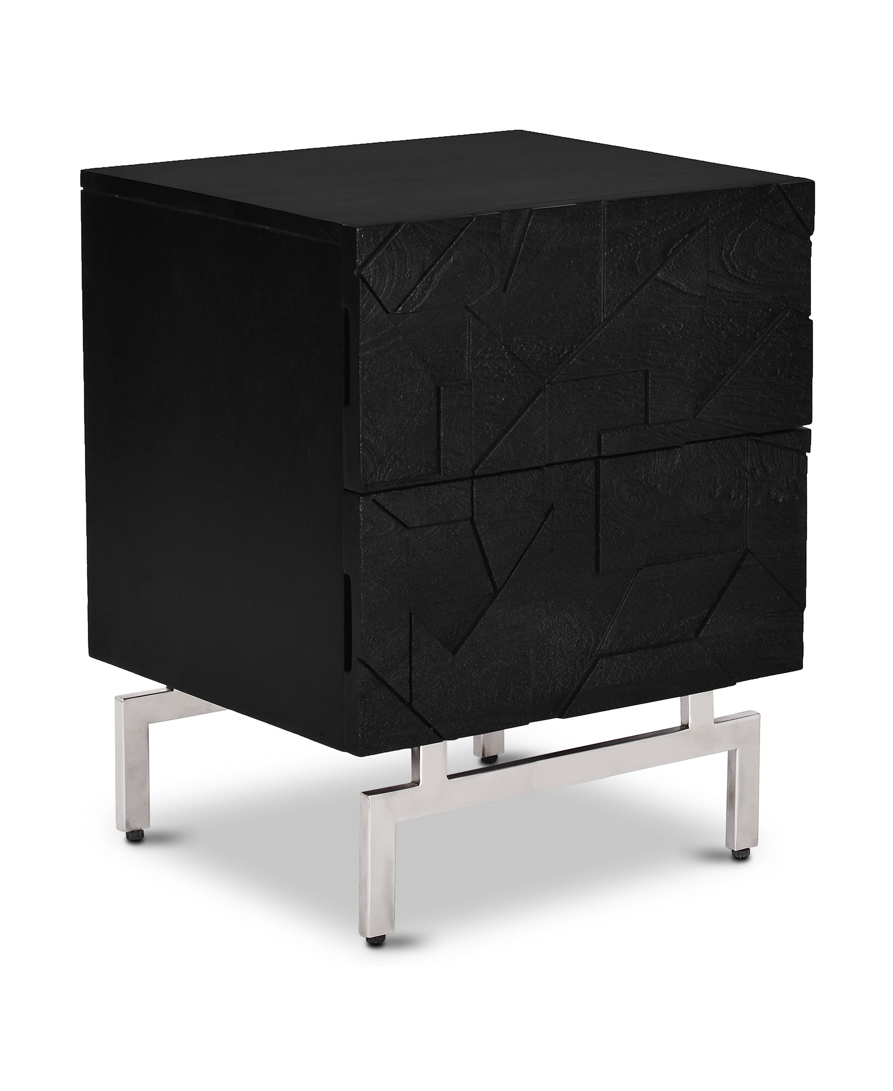 Modern Black Nightstand for Bedroom