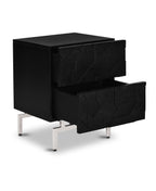 Table de chevet noire moderne pour chambre à coucher