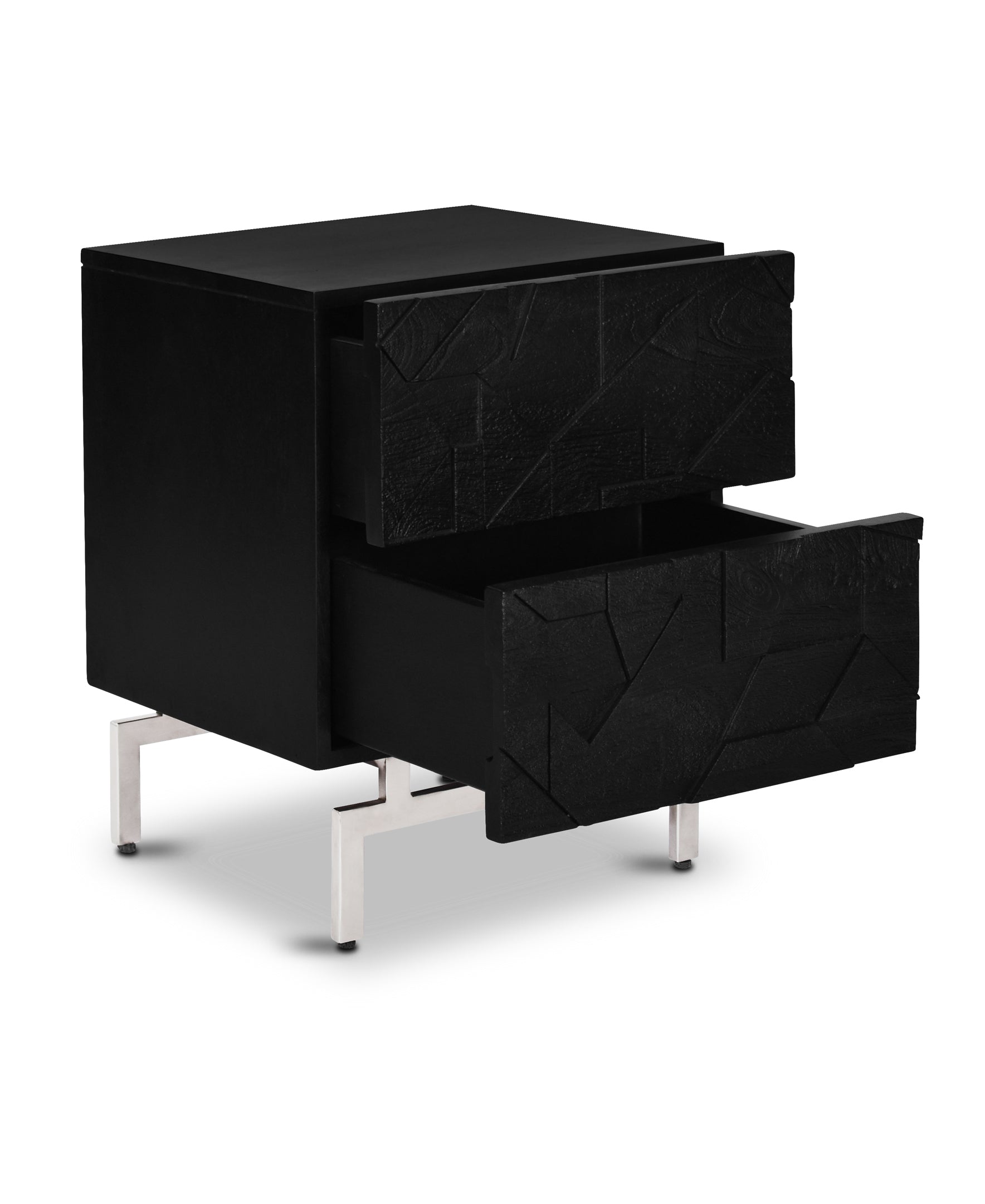 Modern Black Nightstand for Bedroom