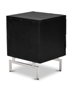 Table de chevet noire moderne pour chambre à coucher