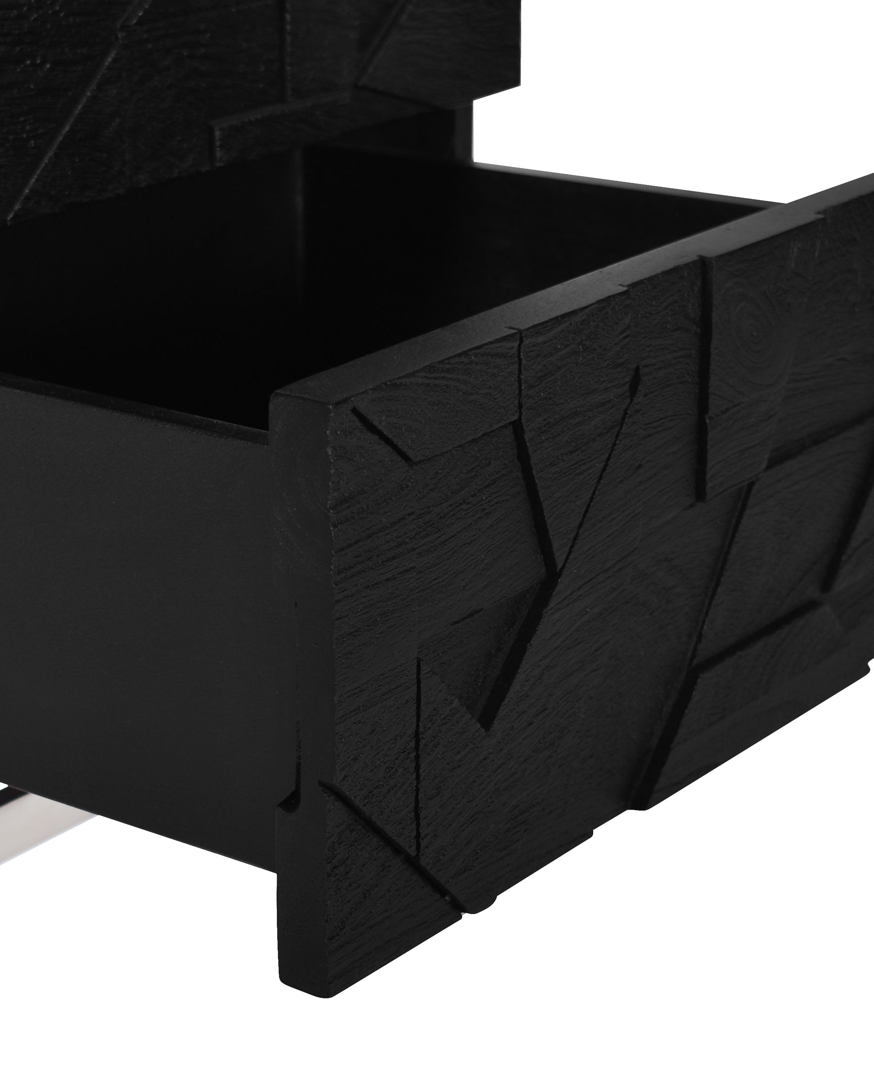 Modern Black Nightstand for Bedroom