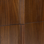 Table de chevet Mid-Century Moderne en Noyer avec Noyer Massif