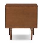 Table de chevet Mid-Century Moderne en Noyer avec Noyer Massif