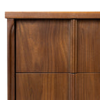 Table de chevet Mid-Century Moderne en Noyer avec Noyer Massif