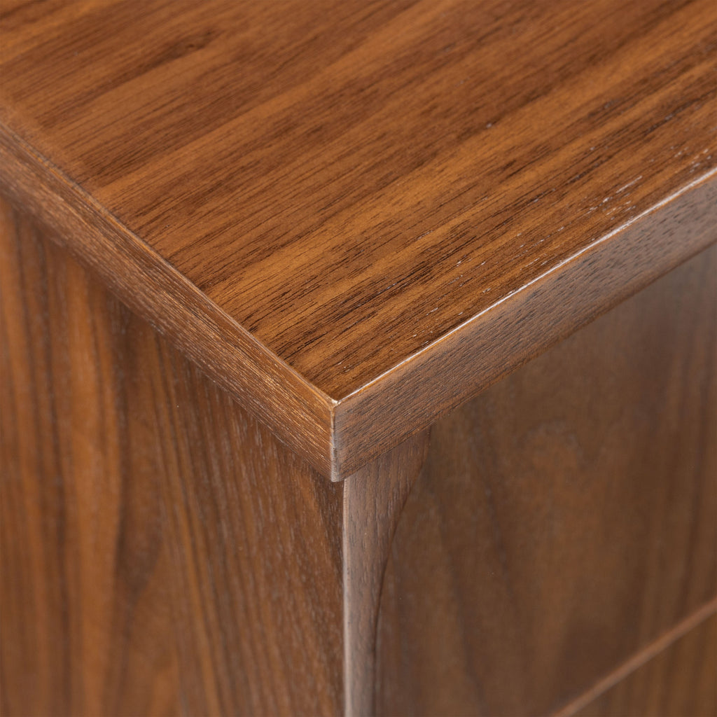 Mid-Century Modern Walnut Walnut Wood Nightstand with Solid Walnut