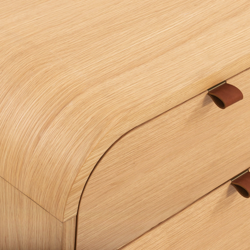Modern Oak Oak Wood Nightstand for Bedroom