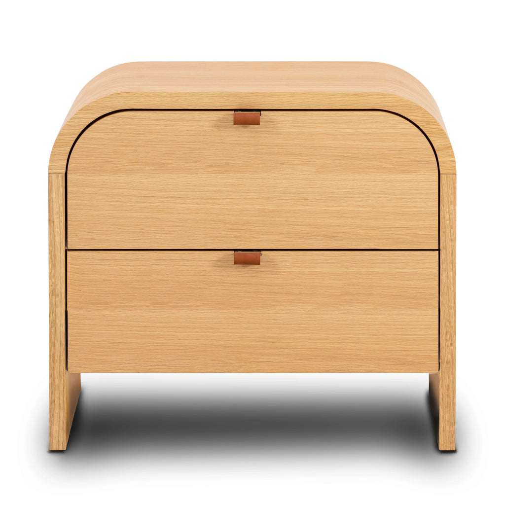 Modern Oak Oak Wood Nightstand for Bedroom