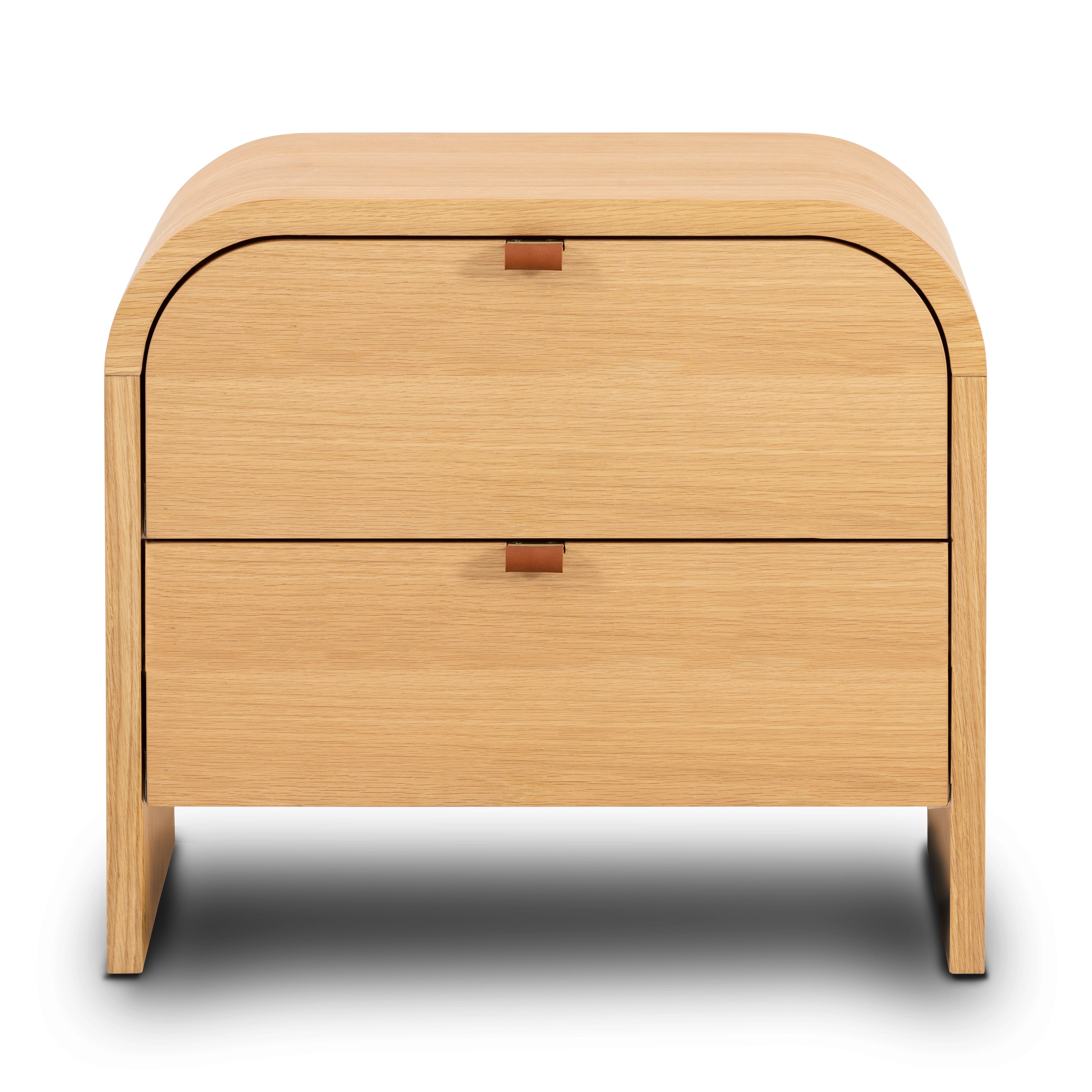 Modern Oak Oak Wood Nightstand for Bedroom