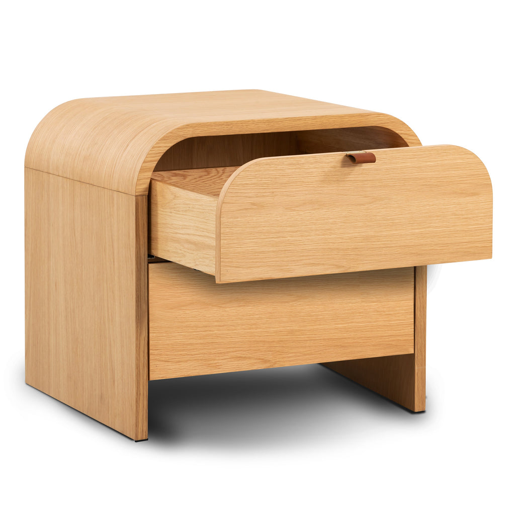 Modern Oak Oak Wood Nightstand for Bedroom