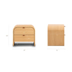 Table de chevet moderne en bois de chêne pour chambre à coucher