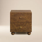 Table de chevet moderne en ronce de noyer avec rangement pour chambre à coucher