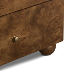 Table de chevet moderne en ronce de noyer avec rangement pour chambre à coucher