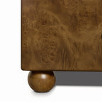 Table de chevet moderne en ronce de noyer avec rangement pour chambre à coucher