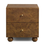 Table de chevet moderne en ronce de noyer avec rangement pour chambre à coucher