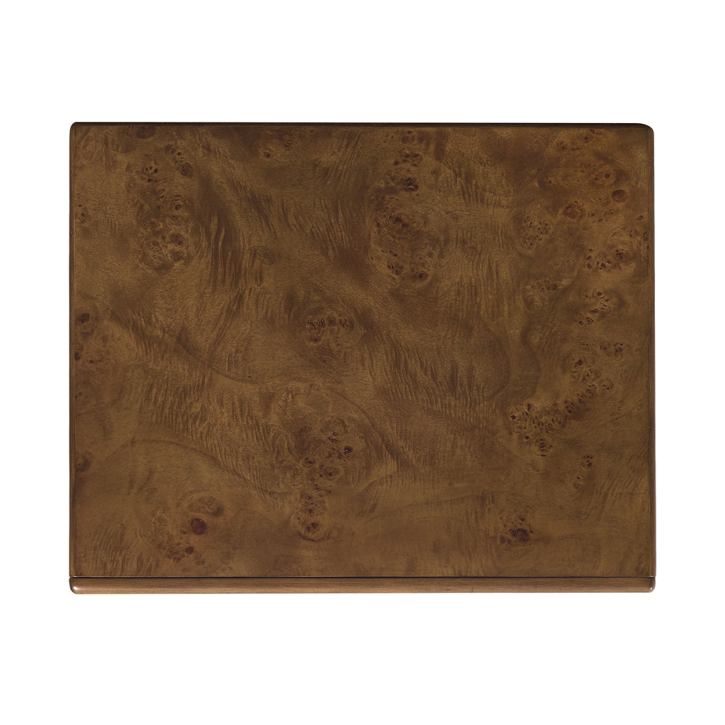 Modern Burl Walnut Walnut Wood Nightstand with Storage for Bedroom