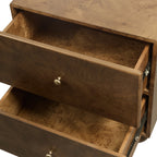 Table de chevet moderne en ronce de noyer avec rangement pour chambre à coucher