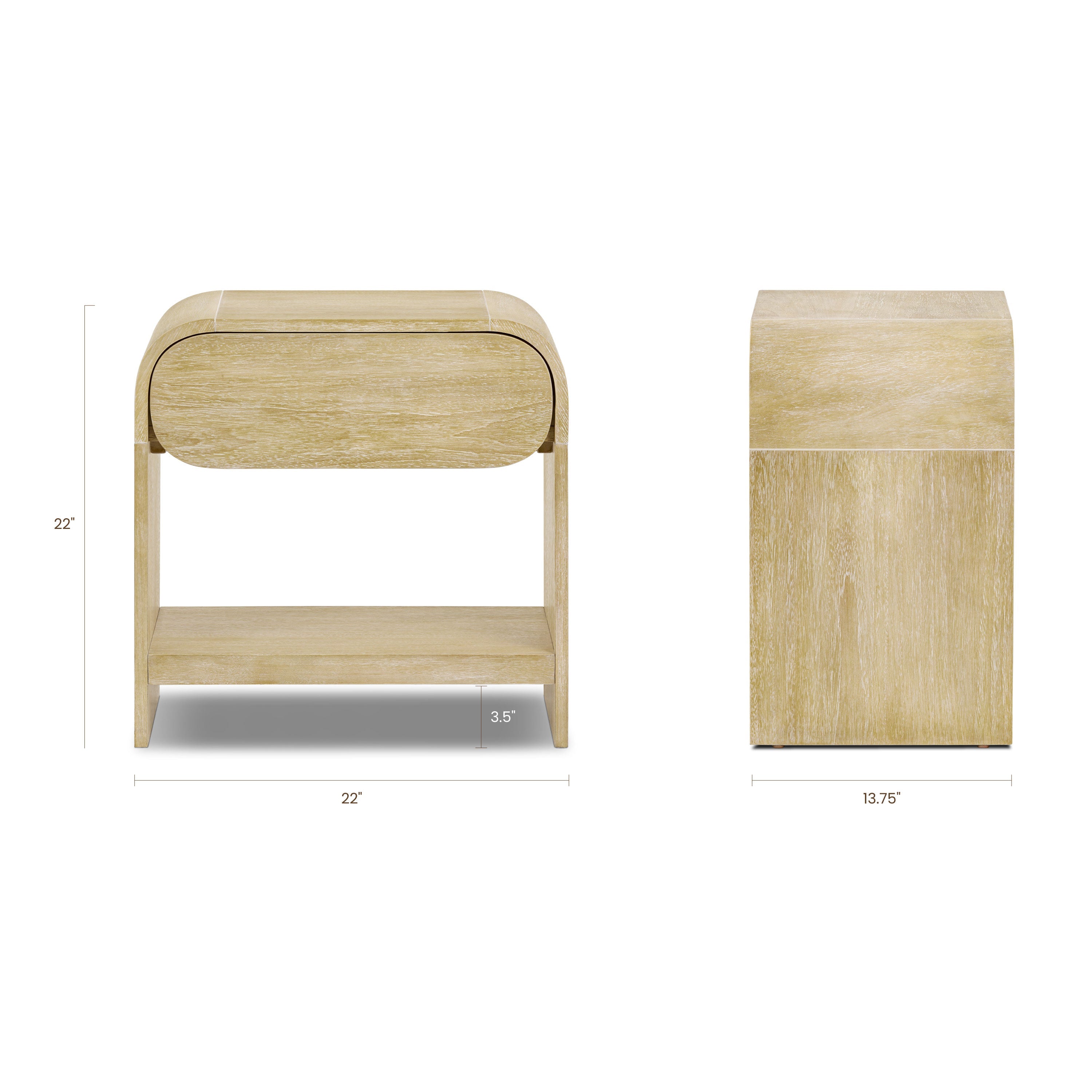 Modern Natural Nightstand for Bedroom