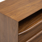 Table de chevet en noyer massif de style Mid-Century Modern