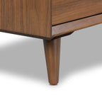Table de chevet en noyer massif de style Mid-Century Modern