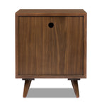 Table de chevet en noyer massif de style Mid-Century Modern