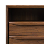 Table de chevet en noyer massif de style Mid-Century Modern