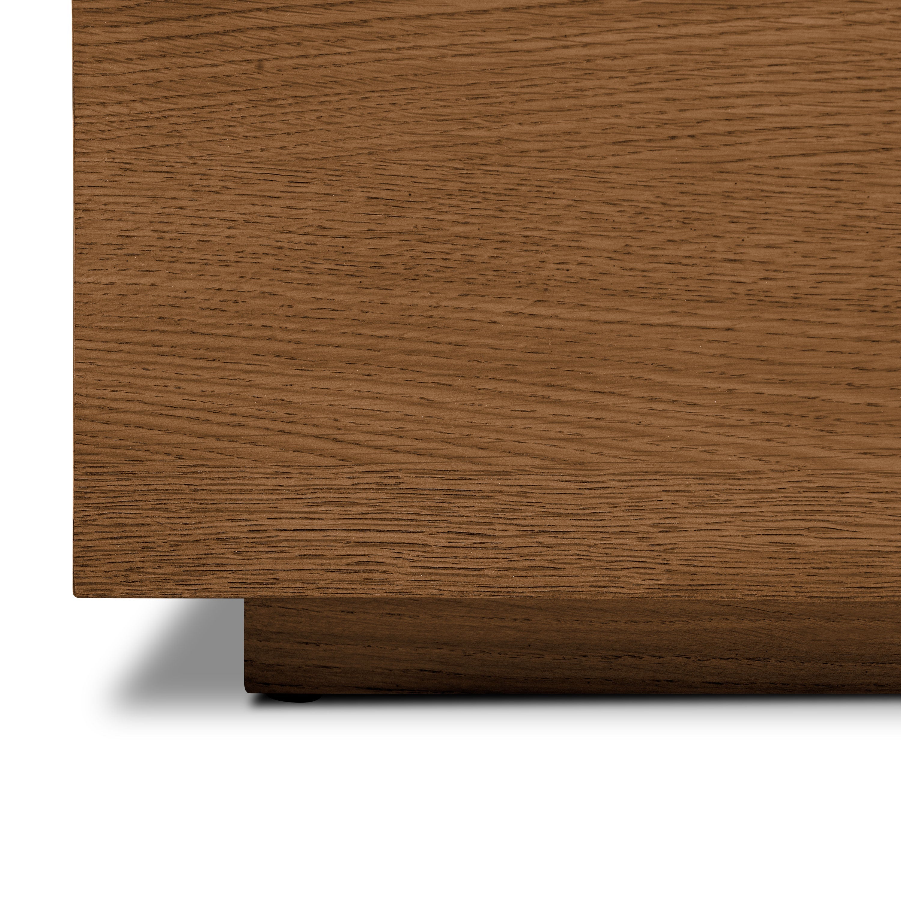 Modern Reposado Oak Oak Wood Nightstand with Solid Oak Frame
