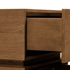Table de chevet en chêne Reposado moderne avec cadre en chêne massif