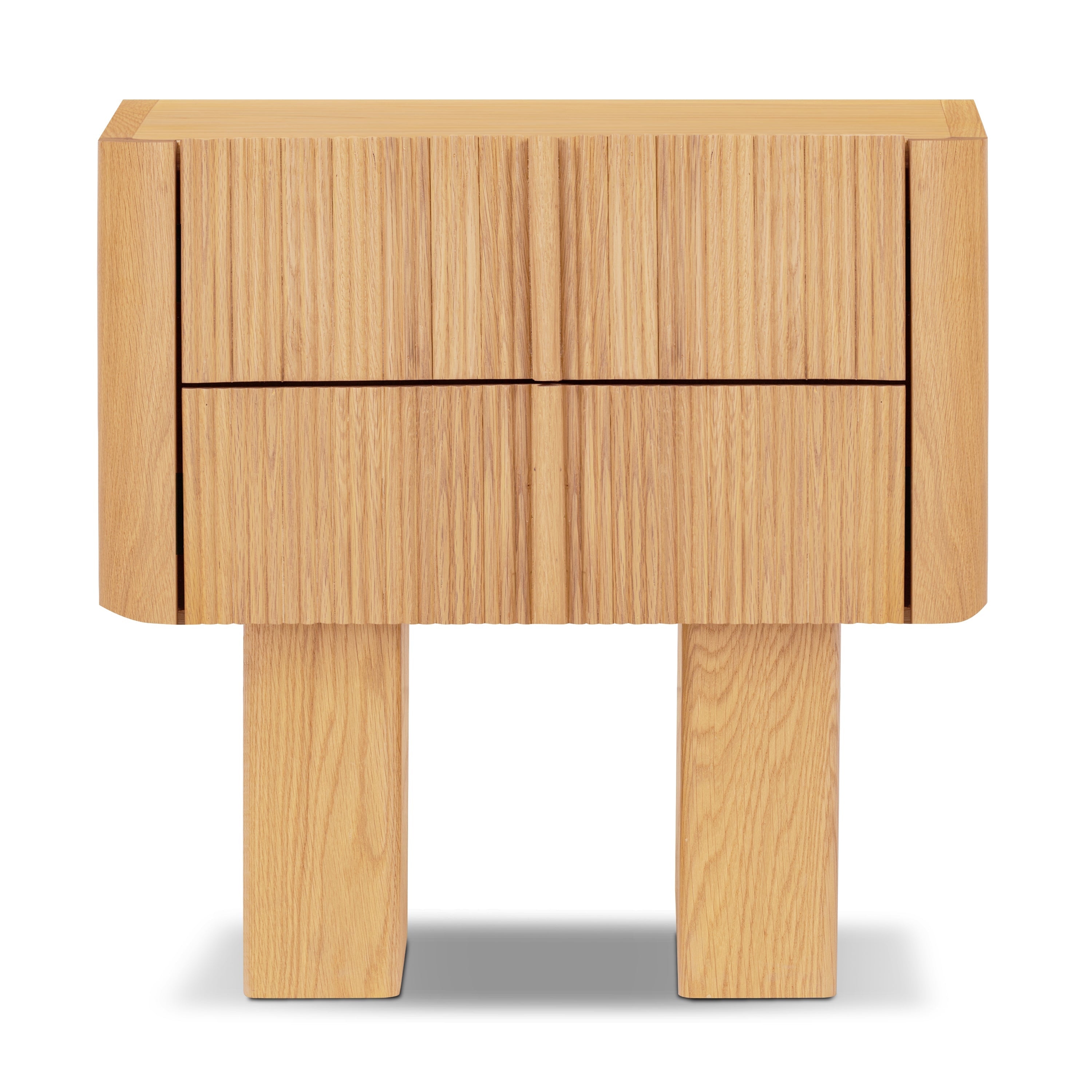 Modern Oak Oak Wood Nightstand for Bedroom