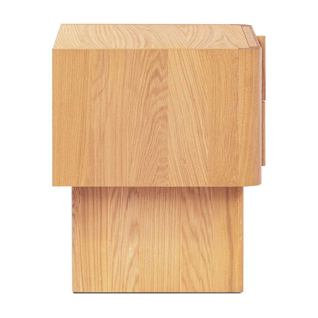 Modern Oak Oak Wood Nightstand for Bedroom