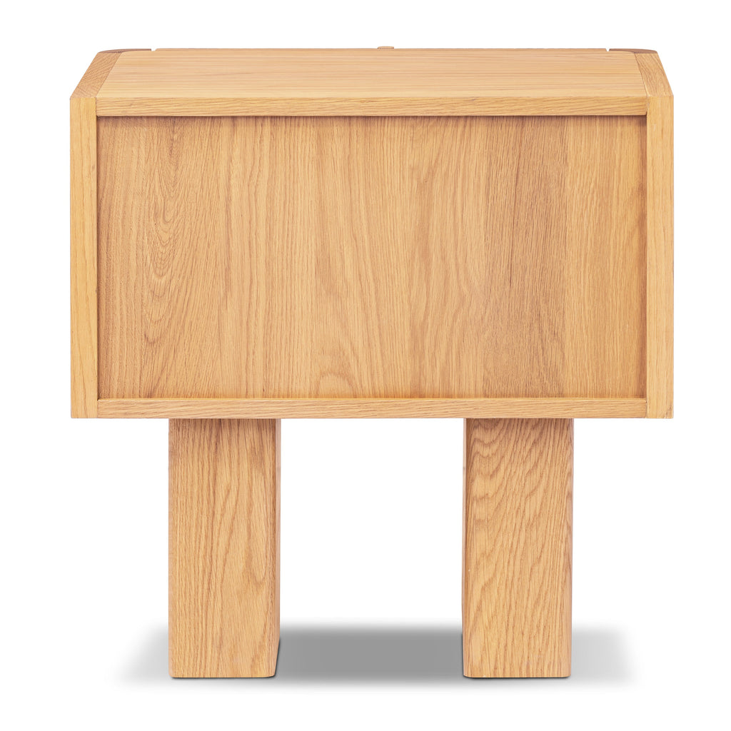 Modern Oak Oak Wood Nightstand for Bedroom