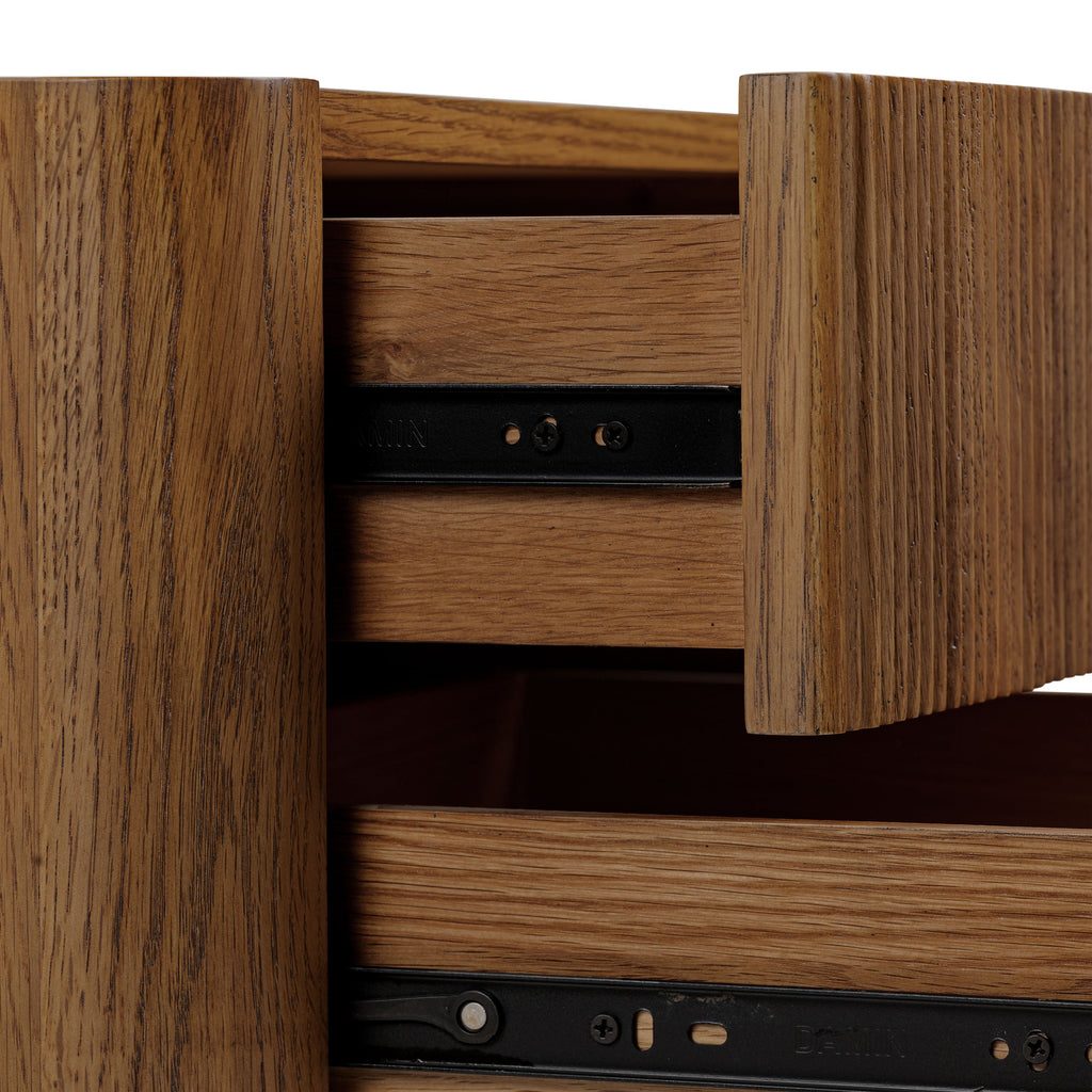 Modern Reposado Oak Oak Wood Nightstand for Bedroom