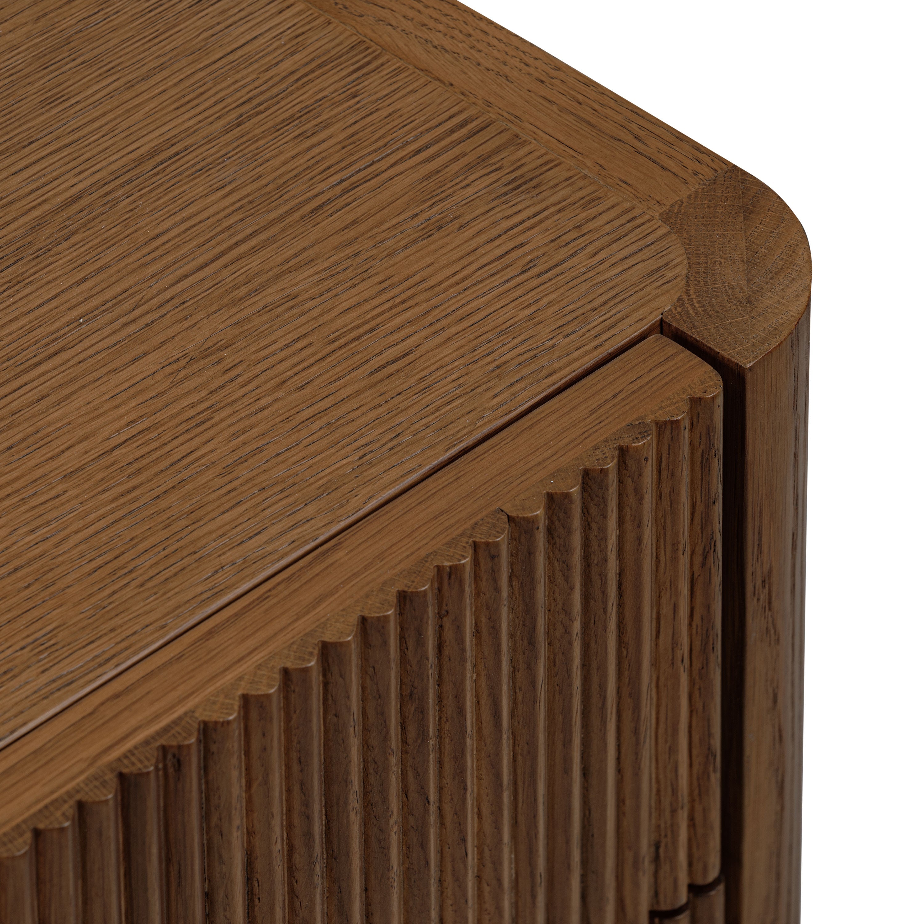 Modern Reposado Oak Oak Wood Nightstand for Bedroom