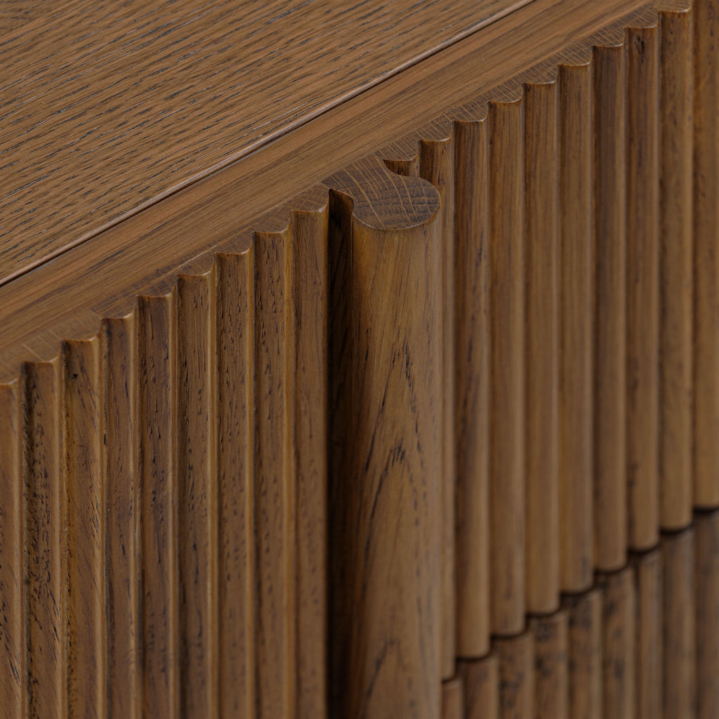Modern Reposado Oak Oak Wood Nightstand for Bedroom