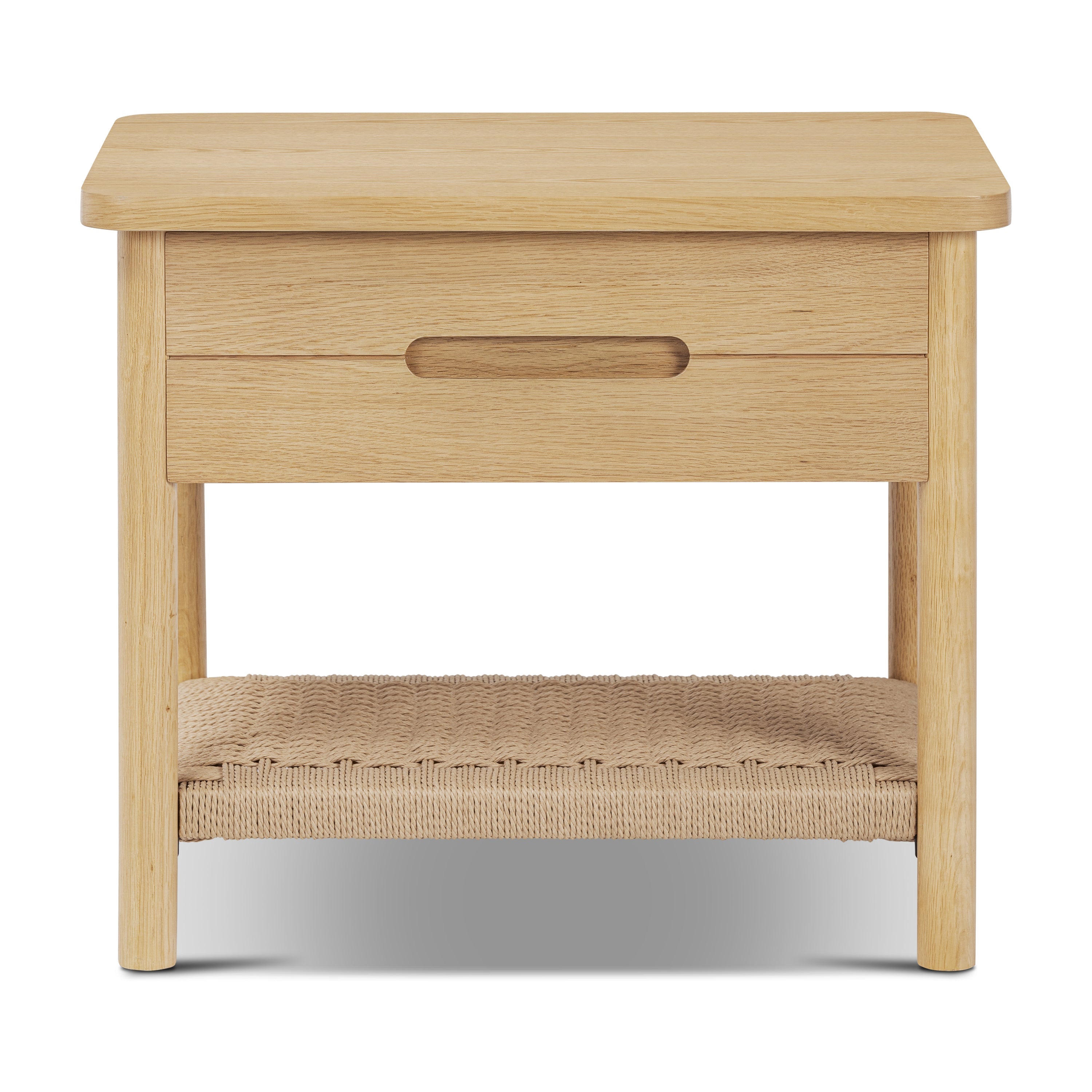 Modern Light Oak Oak Wood Nightstand for Bedroom