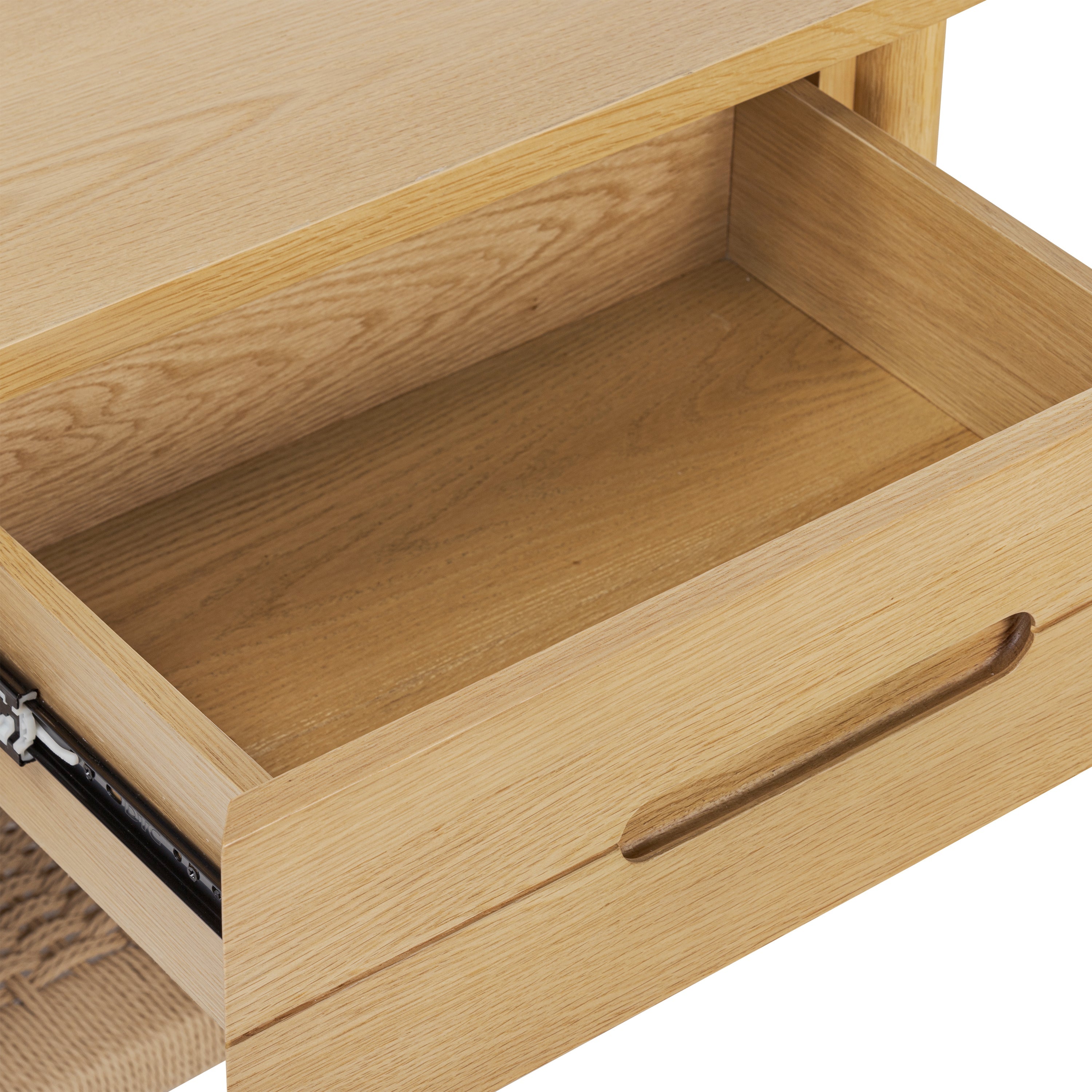 Modern Light Oak Oak Wood Nightstand for Bedroom