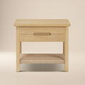 Modern Light Oak Oak Wood Nightstand for Bedroom