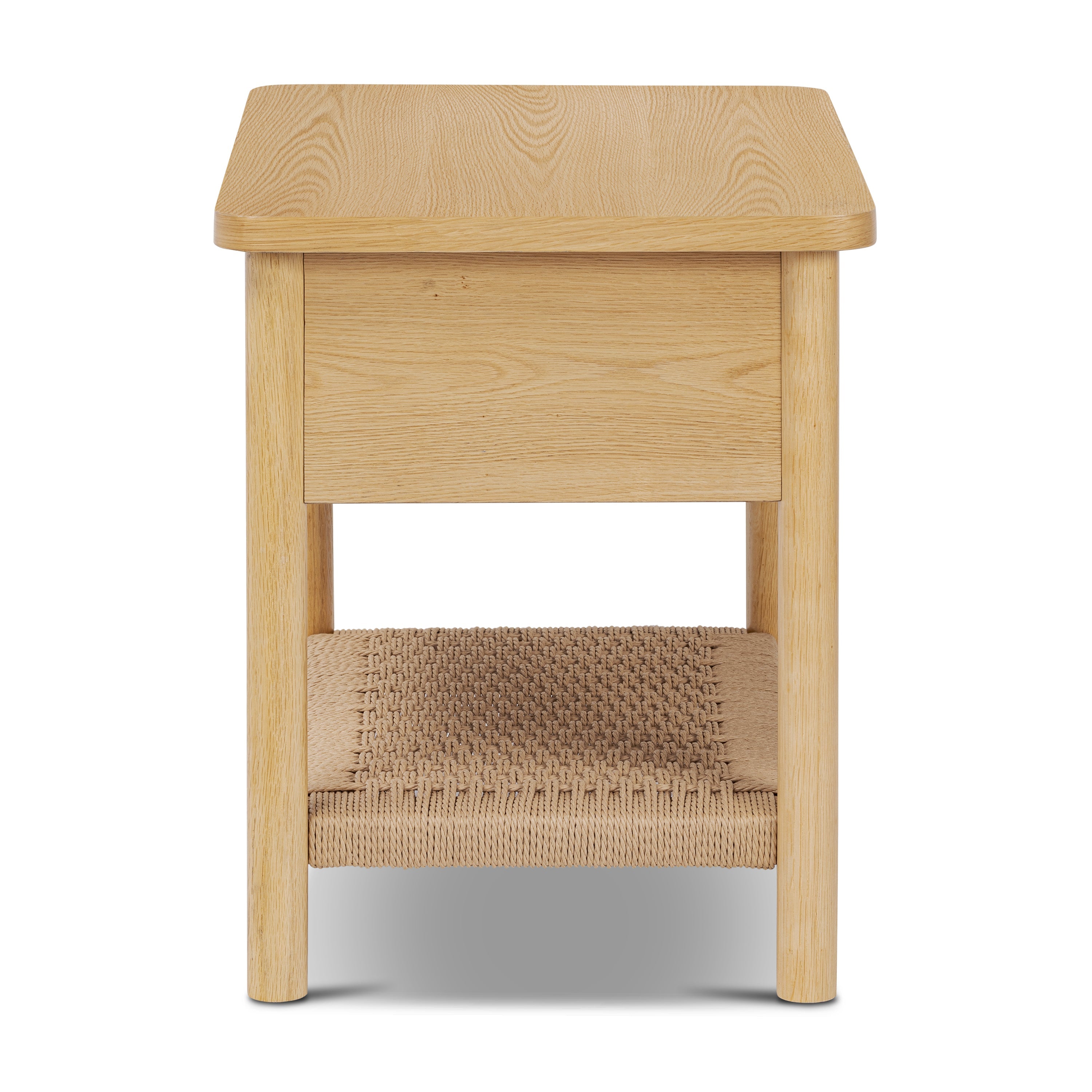 Modern Light Oak Oak Wood Nightstand for Bedroom