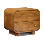 Table de chevet moderne milieu de siècle marron clair pour chambre à coucher
