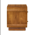 Table de chevet moderne milieu de siècle marron clair pour chambre à coucher