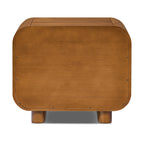 Table de chevet moderne milieu de siècle marron clair pour chambre à coucher
