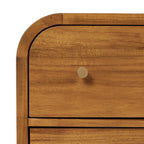 Table de chevet moderne milieu de siècle marron clair pour chambre à coucher