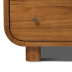 Table de chevet moderne milieu de siècle marron clair pour chambre à coucher