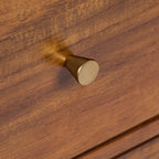 Table de chevet moderne milieu de siècle marron clair pour chambre à coucher