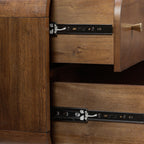 Table de chevet en noyer Mid-Century Modern pour chambre à coucher