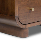 Table de chevet en noyer Mid-Century Modern pour chambre à coucher