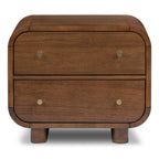 Table de chevet en noyer Mid-Century Modern pour chambre à coucher